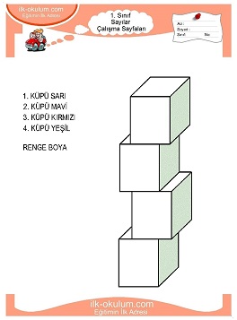 Çocuklar İçin Sayılar Çalışma Sayfaları 